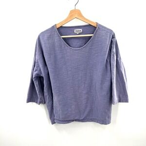 Iridium Lavender Relaxed Scoop Neck Blouse